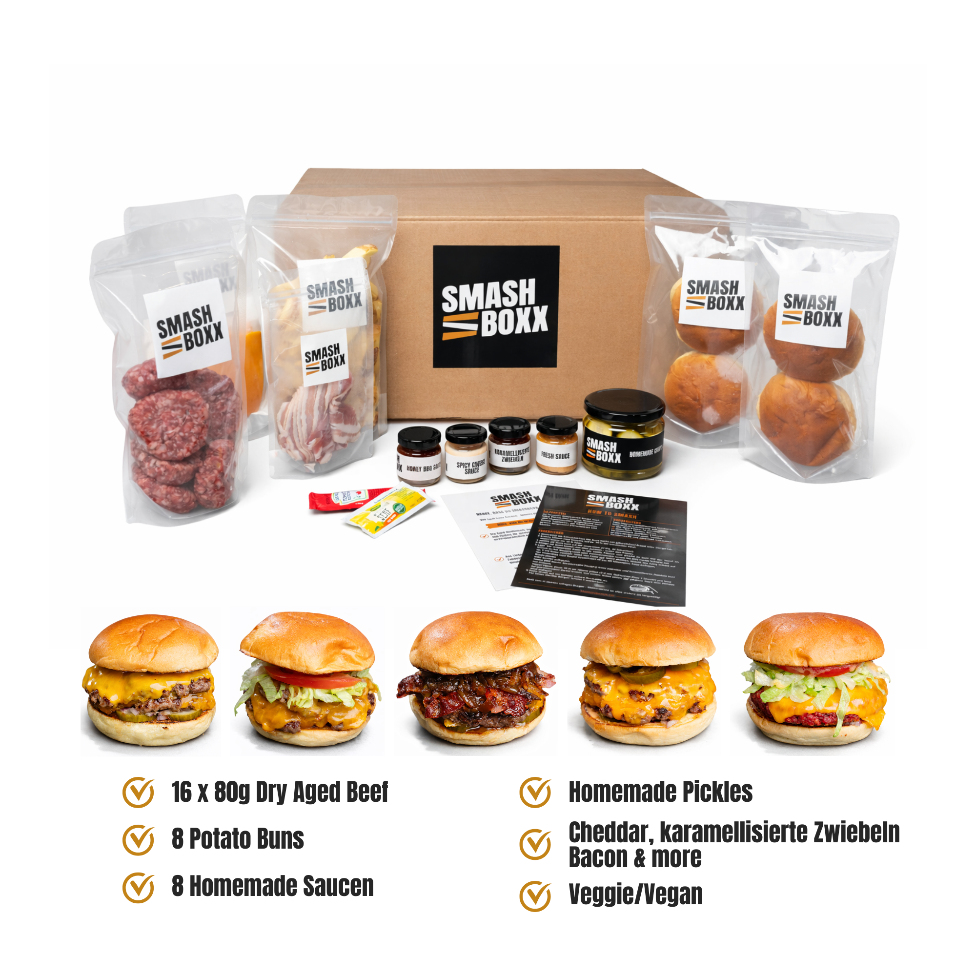 8er SMASHBOXX - Burger Baukasten für 6-8 Personen